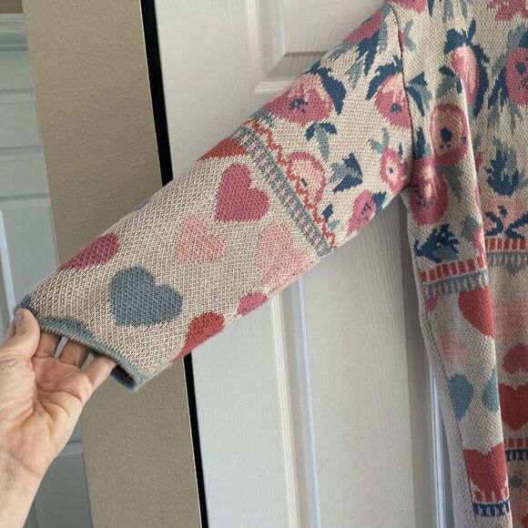 Coldwater‎ Creek Long Line Knit Cardigan Sweater XL Indie Bloomcore Boho Novelty - Picture 3 of 9